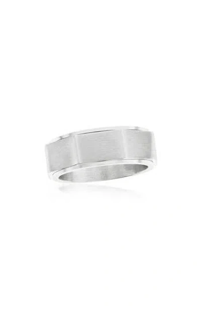 Metallo Geometric Spinner Ring In Metallic