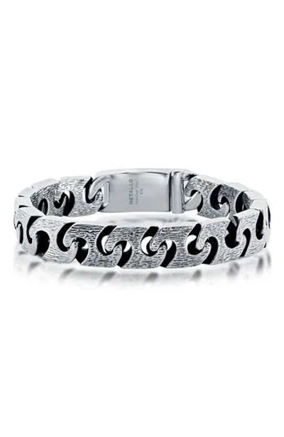 Metallo Textured Link Bracelet In Metallic