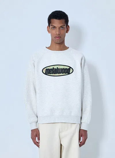 Metalwood Raglan Sleeve Sweatshirt In Gray