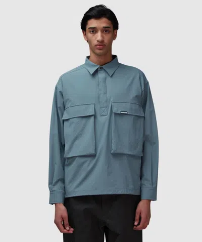 Metalwood Ripstop Overshirt In Alloy