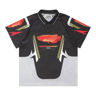 Pre-owned Metalwood Studio Arowana Sport Polo 'black' | Men's Size M