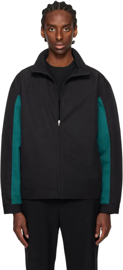 METALWOOD STUDIO BLACK & GREEN TEXTURED TOUR JACKET