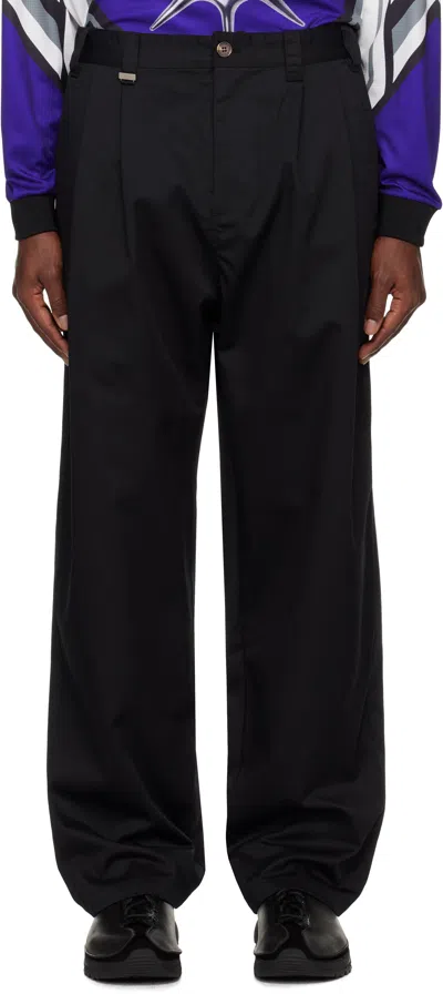 Metalwood Studio Black Elastic Waist Baggy Trousers