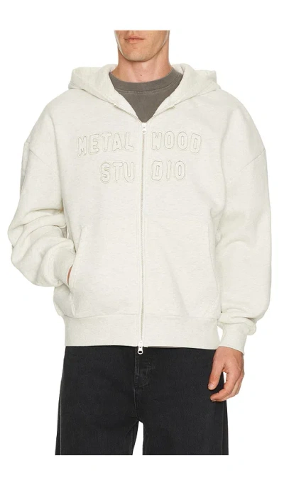 Metalwood Studio Cutie Zip Hooded Sweatshirt In Gray