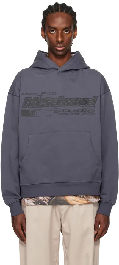 Metalwood Studio Gray La Brea Shop Hoodie In Gunmetal