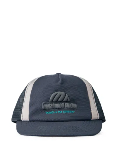 Metalwood Studio King Of The Greens Mesh-panel Curved-brim Cap In Blue