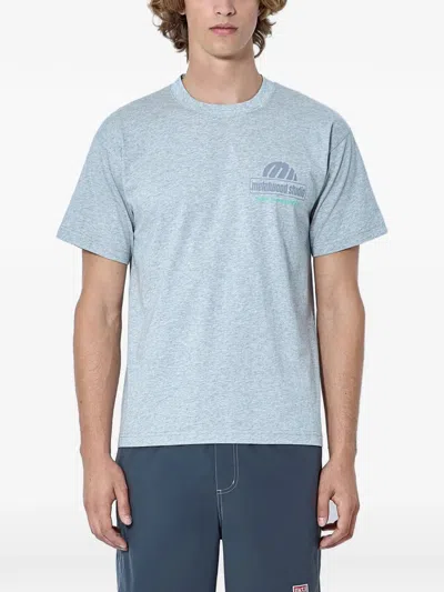 Metalwood Studio Logo-motif Cotton-jersey T-shirt In Blue