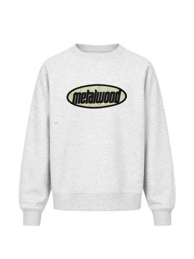 Metalwood Studio Logo-motif Raglan-sleeve Sweater In White