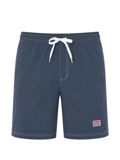 Metalwood Studio Logo-patch Swim Shorts In Blue