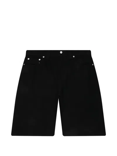Metalwood Studio Logo-tag Canvas Shorts In Black