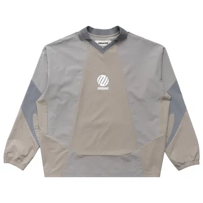 Pre-owned Metalwood Studio Machine Long-sleeve Polo 'tan' | Men's Size M In Brown