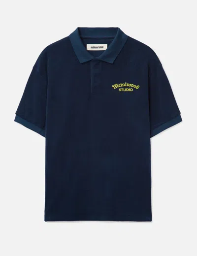 Metalwood Studio Medieval Terry Polo In Blue