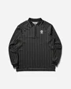 Metalwood Studio Men S Ribbed Longsleeve Polo In Black