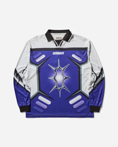 METALWOOD STUDIO MEN S X-GAMES LONGSLEEVE JERSEY WHITE / BLURPLE