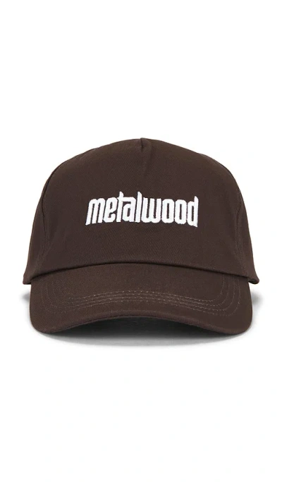 Metalwood Studio Metal Logo 5-panel Hat In Brown