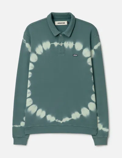 Metalwood Studio Mini Metal Logo Longsleeve Thermal Polo In Animal Print