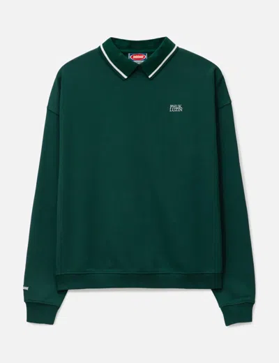 Metalwood Studio Green 'phuk Luzin' Collared Polo