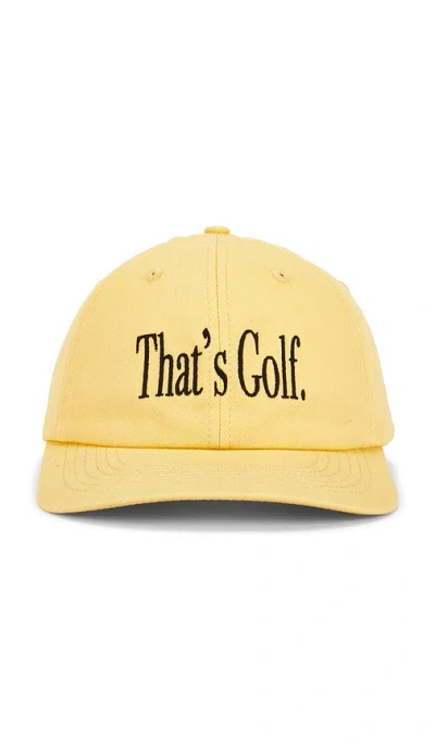Metalwood Studio That's Golf Dad Hat In Yellow
