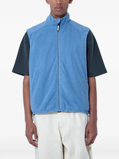 Metalwood Studio Trail Mix Reversible Gilet In Blue
