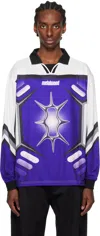 Metalwood Studio Men S X-games Longsleeve Jersey White / Blurple In White/blurple