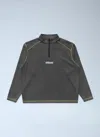 Metalwood Studios Topstitching Zip-up Sweateshirt In Black