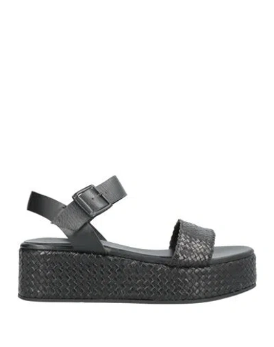 Métamorf'ose By Elue Par Nous Woman Sandals Black Size 7 Soft Leather