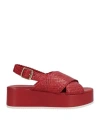 Métamorf'ose By Elue Par Nous Woman Sandals Brick Size 9 Soft Leather In Red