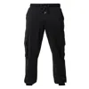 Metamorphoza Black / Grey Mens Cotton Cargo Trousers In Black In Black