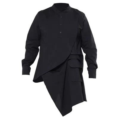 Metamorphoza Men's Men's Extravagant Long Shirt In Black