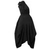 Metamorphoza Women's Asymmetric Black Skirt With Extravagant Detail In Black