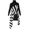 Metamorphoza Striped Tunic In Black And White