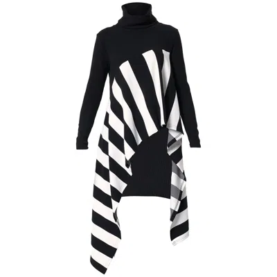 Metamorphoza Striped Tunic In Black And White