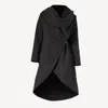 Metamorphoza Women's Asymmetrical Winter Coat In Grey In Gray
