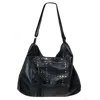 Metamorphoza Women's Black / Green Oversized Slouchy Tote Bag In Black In Black/green