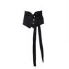 Metamorphoza Women's Black Obi Belt In Black