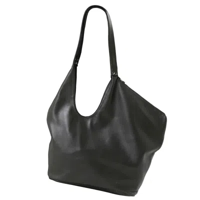 Metamorphoza Women's Brown Large Asymmetric Leather Bag In Khaki