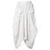 Metamorphoza Women's Denim Asymmetrical Skirt In White In White