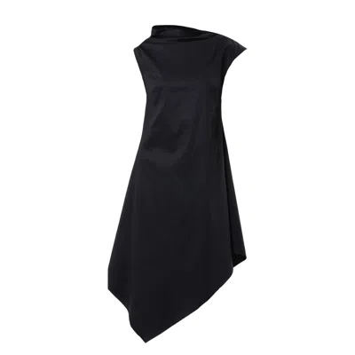 Metamorphoza Women's Elegant Asymmetrical Dress In Black