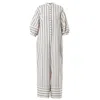 Metamorphoza Women's Maxi Jumpsuit Оn Blue Stripes In Green