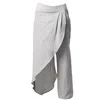 Metamorphoza Women's Grey Extravagant Asymmetric Linen Pants In Grey