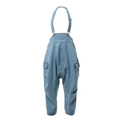 Metamorphoza Women's Light Blue Denim Jumpsuit