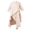 Metamorphoza Women's Neutrals Asymmetric Loose Shirt In Beige In Beige