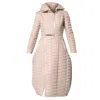 Metamorphoza Women's Neutrals Long Quilted Coat In Beige In Beige