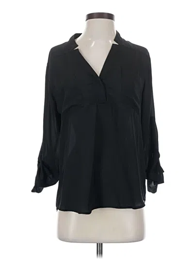 Pre-owned Metaphor 3/4 Sleeve Blouse In Black