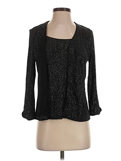 Pre-owned Metaphor 3/4 Sleeve Blouse In Black