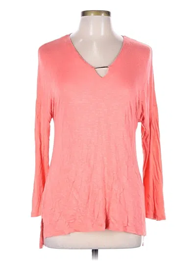 Pre-owned Metaphor 3/4 Sleeve T-shirt In Pink