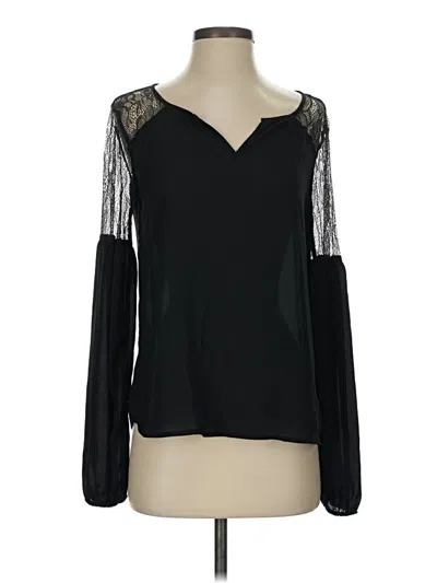 Pre-owned Metaphor Long Sleeve Blouse In Black