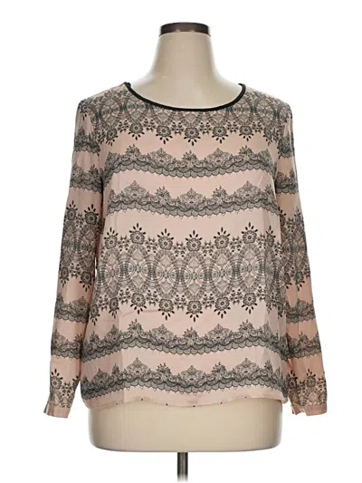 Pre-owned Metaphor Long Sleeve Blouse In Tan