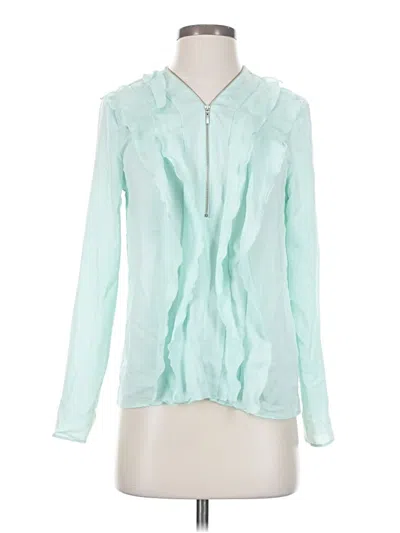 Pre-owned Metaphor Long Sleeve Blouse In Teal
