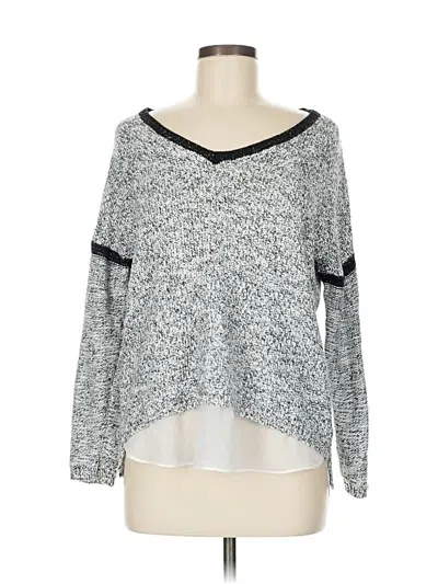 Pre-owned Metaphor Pullover Sweater In Silver